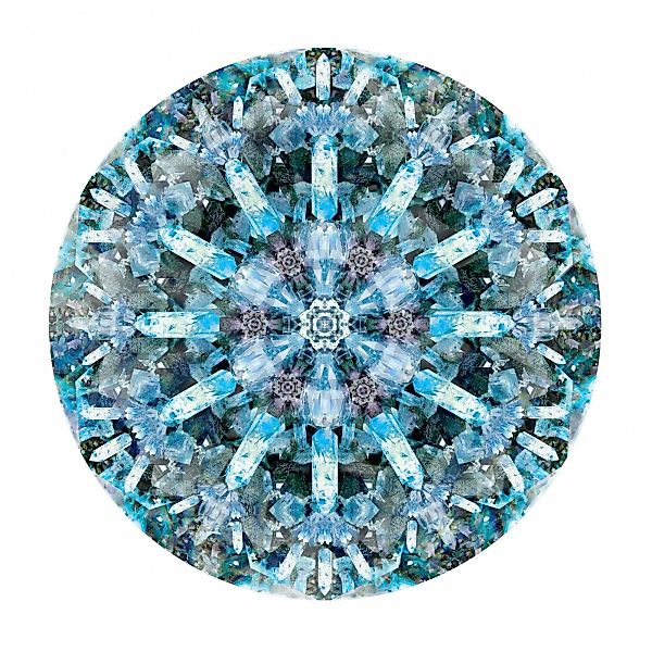 Moooi Carpets - Crystal Ice Teppich rund Ø350cm - blau/schwarz günstig online kaufen