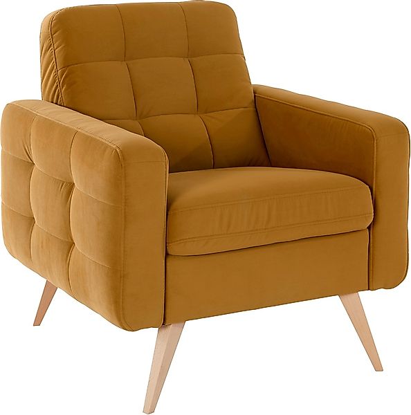 exxpo - sofa fashion Sessel »Nappa, Loungesessel, aktuelle Rückensteppung, günstig online kaufen