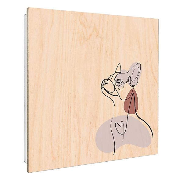 Banjado Schlüsselkasten mit Holzfront 30x30cm Weiß Scharnier Links 50 Haken günstig online kaufen