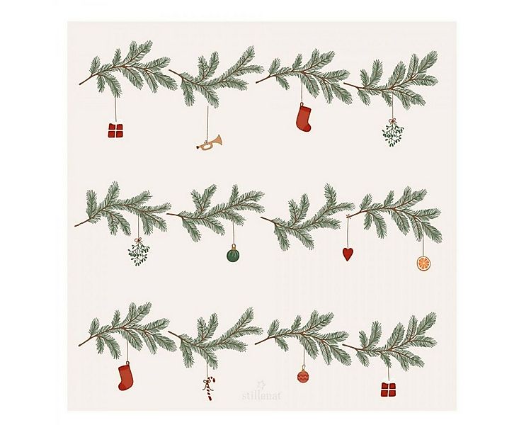 Ib Laursen Geschirr Ib Laursen Servietten mit Weihnachtsgirlanden (50-teili günstig online kaufen