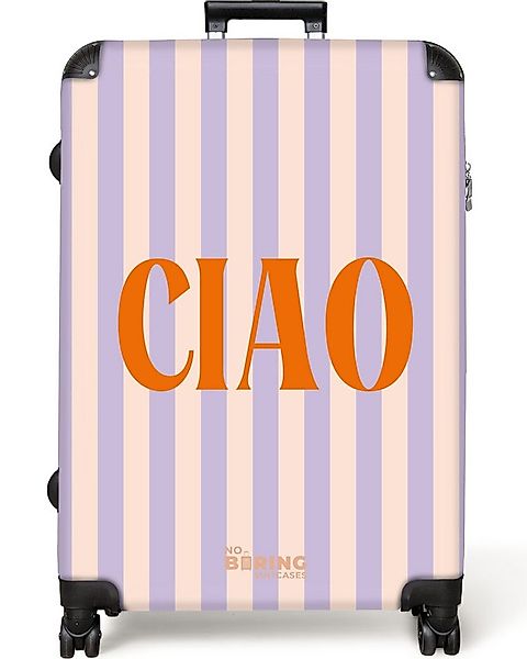 NoBoringSuitcases.com© Hartschalen-Trolley Das Zitat "ciao" in Pastellfarbe günstig online kaufen