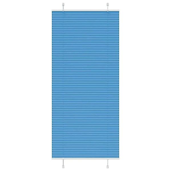 vidaXL Plissee Blau 90x200 cm Stoffbreite 89,4 cm Polyester 4015209 günstig online kaufen