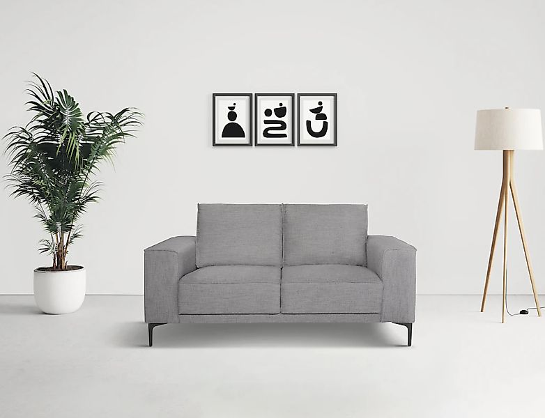 Places of Style 2-Sitzer "Kompaktsofa Oland, Struktur, Flachgewebe, Luxus-M günstig online kaufen