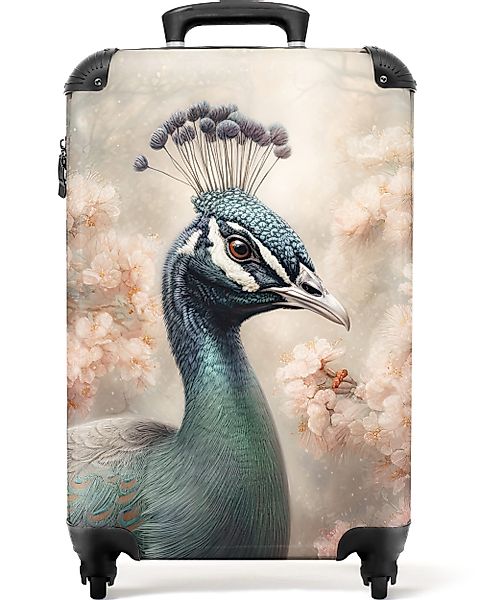 NoBoringSuitcases.com© Hartschalen-Trolley Pfau - Vögel - günstig online kaufen