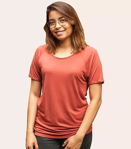Basic - Fair Gehandeltes Rolled Sleeve Frauen T-shirt - Modal günstig online kaufen