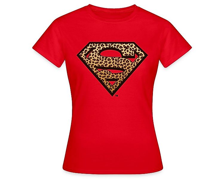 Spreadshirt T-Shirt Superman Leoprint Logo Frauen T-Shirt (1-tlg) günstig online kaufen
