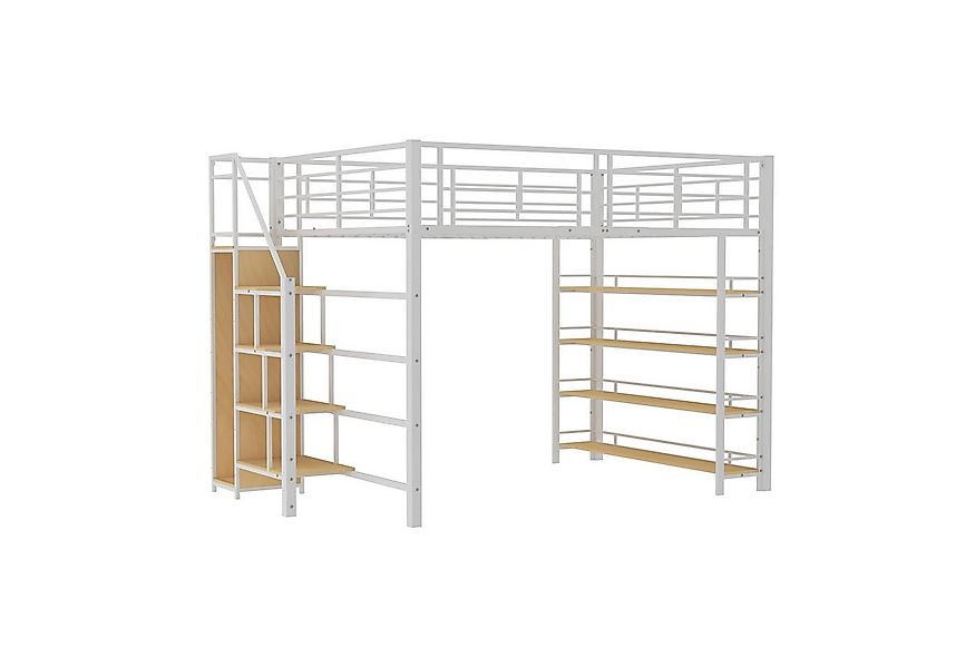 Odikalo Jugendbett Hochbett 90/140*200, mit Sicherheitstreppe, Stauraum,Kle günstig online kaufen