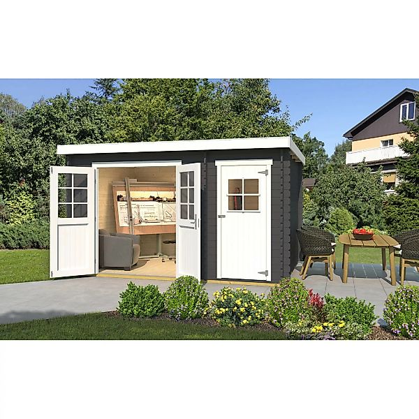 Weka Gartenhaus 254 Anthrazit Gr.2 370 cm x 250 cm günstig online kaufen