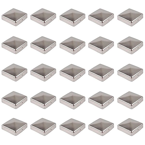 Holmwerk 25x Pfostenkappe Edelstahl 121mm Pyramide Abdeckkappe Für Pfosten günstig online kaufen