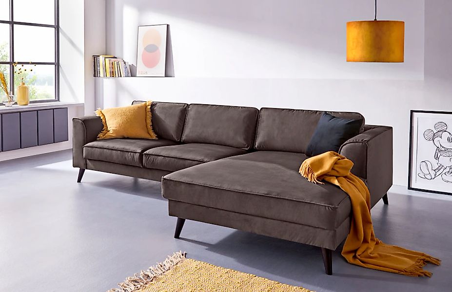 INOSIGN Ecksofa "Lumber Jack, elegant und bequem, Breite 280, hoher Fuß, L- günstig online kaufen