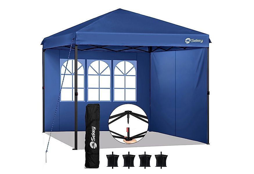 Sekey Faltpavillon 300x300 cm Pop Up Pavillon mit 2 Seitenwänden wasserdich günstig online kaufen