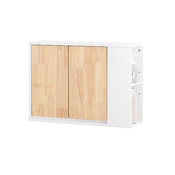 SoBuy Hängeschrank BZR144 Wandschrank mit 2 Türen Badezimmerschrank Küchens günstig online kaufen