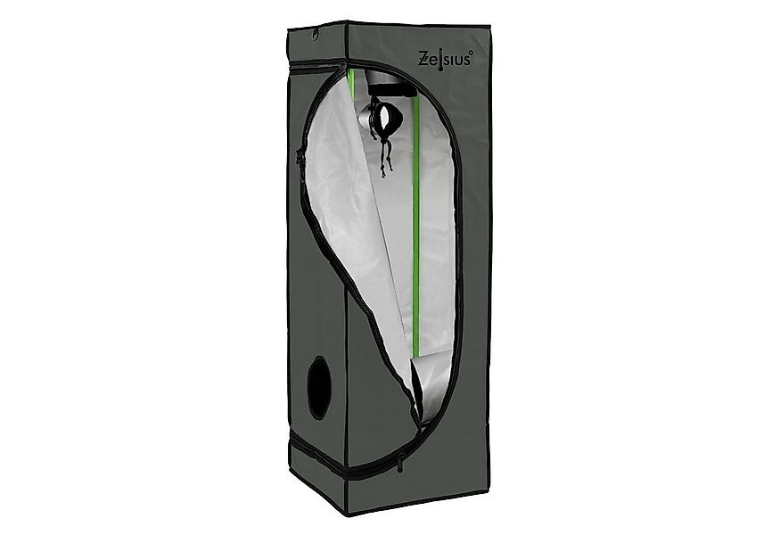 Zelsius Gewächshaus Grow Tent 40 x 40 x 120 cm grau/schwarz Pflanzenzucht I günstig online kaufen