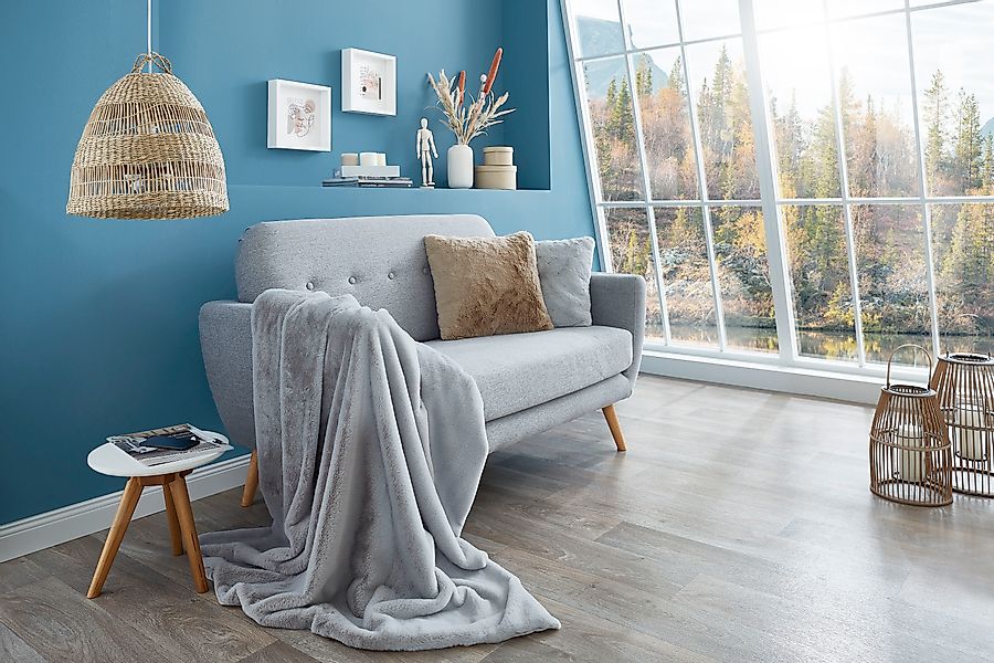 LUXOR living Wohndecke »Novara, Sofadecke 130x180 cm«, Kunstfell, Kaninchen günstig online kaufen