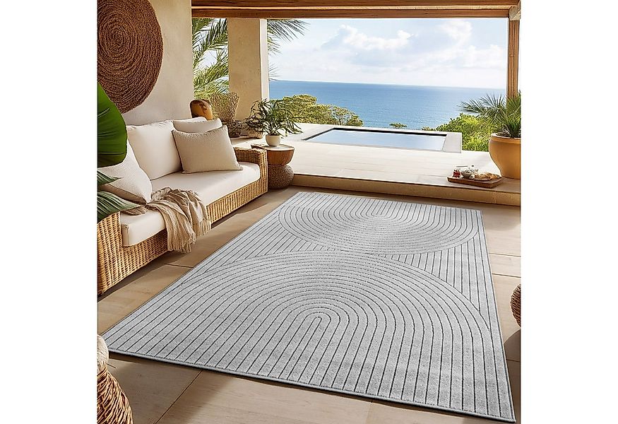 SIMPEX24 Outdoorteppich Skandinavischer 3D Design, Rechteckig, Höhe: 5 mm, günstig online kaufen