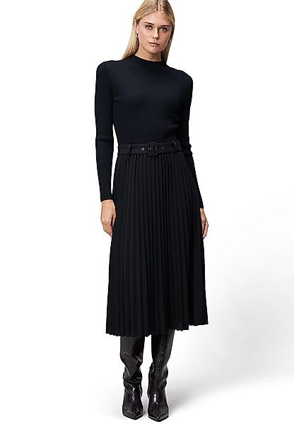 Zero Strickkleid Damen Strickkleid mit Faltenrock Gürtel günstig online kaufen