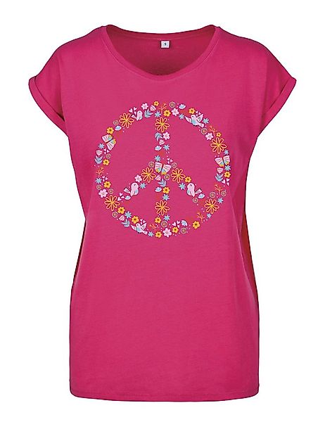 Youth Designz Print-Shirt "Peace Flowers" Damen T-Shirt Statement Geschenk günstig online kaufen