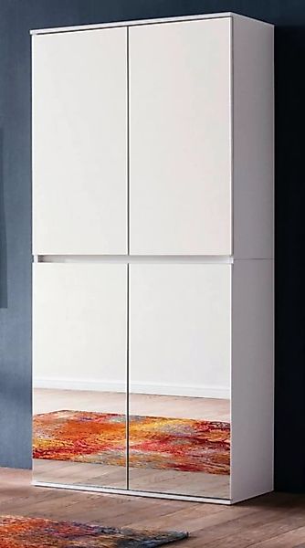 Furn.Design Garderobenschrank Reflect (Garderobe und Schuhschrank in weiß, günstig online kaufen