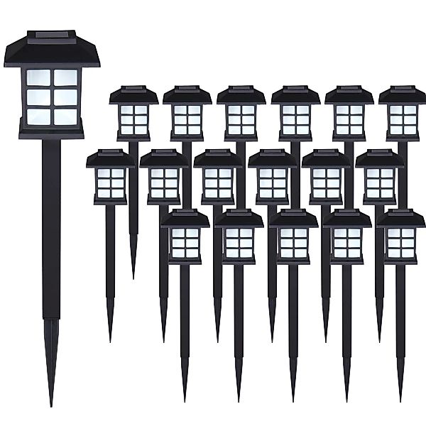 LED Solarleuchten 18er-Set Schwarz günstig online kaufen