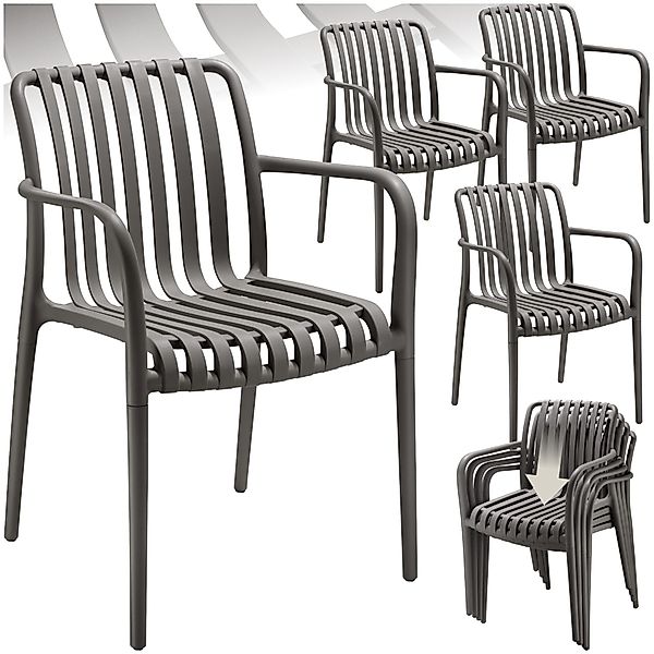 tectake Gartenstuhl Gartenstühle (Set, 4 St), günstig online kaufen