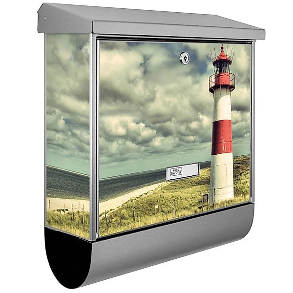 Banjado Briefkasten Edelstahl 38x39x12cm Mit Zeitungsfach Inkl. Montagemate günstig online kaufen