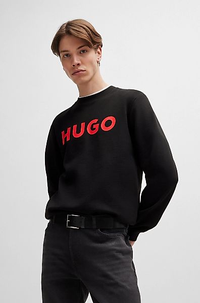 HUGO Sweatshirt "Dem", Rundhalsausschnitt, Regular Fit, HUGO Druck günstig online kaufen
