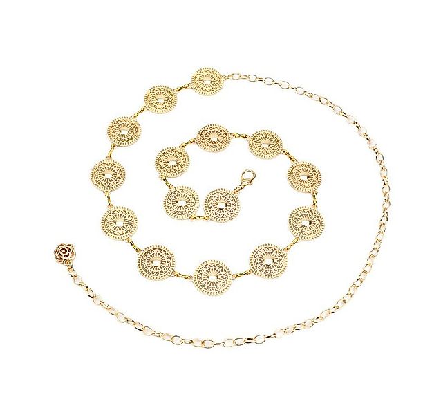 KARMA Hüftgürtel Damen silber oder Gold Metall verstellbar 117 cm (Festival günstig online kaufen