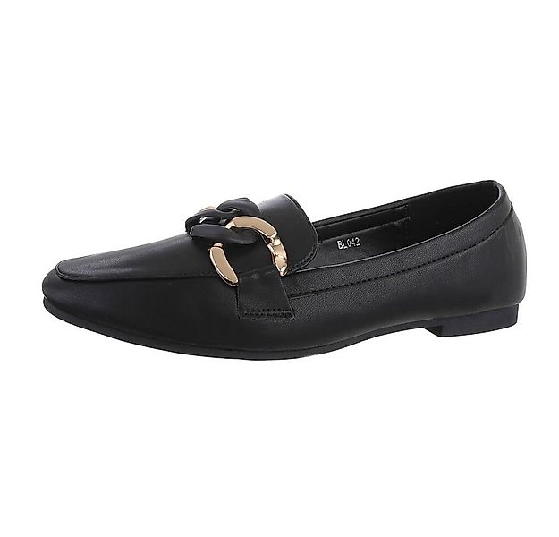 Ital-Design Damen Mokassins Freizeit Slipper (79598956) Blockabsatz Mokassi günstig online kaufen