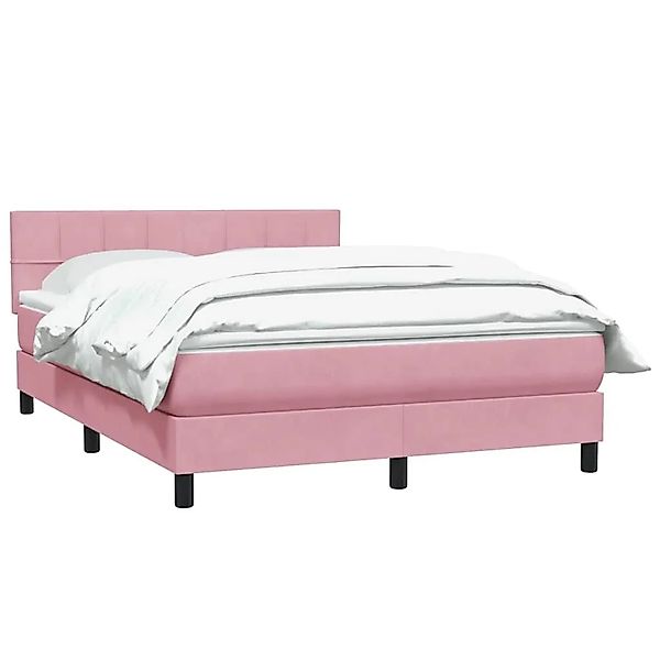 vidaXL Boxspringbett mit Matratze Rosa 160x220 cm Samt 3316268 günstig online kaufen