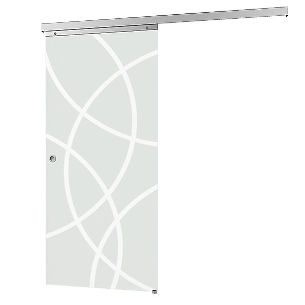 inova Glasschiebetür Kreisförmig Satiniert 1025 x 2200 mm Komplettset mit G günstig online kaufen