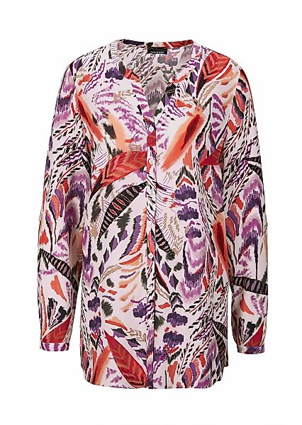 GOLDNER Tunika "Verlängerte Viskosebluse mit Print" Durchgehende Knopfleist günstig online kaufen