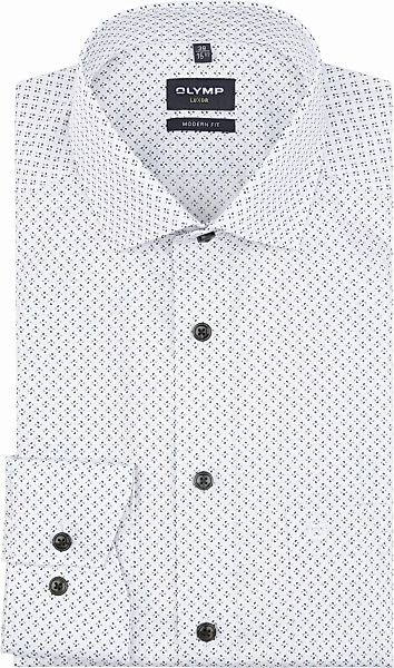 OLYMP Luxor Hemd Druck Weiß - Größe 38 günstig online kaufen