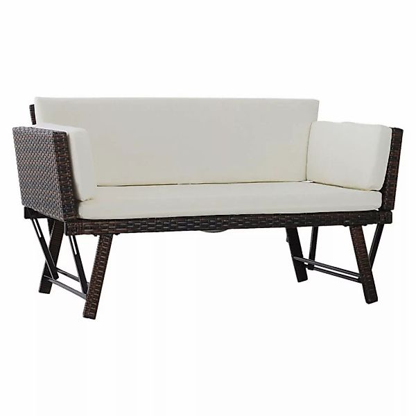 Outsunny Gartensofa braun Stahl B/H/L: ca. 66x67x129 cm günstig online kaufen