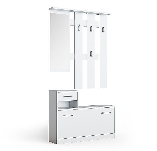 Vicco Garderoben-Set Billy, Weiß, 100 x 111.6 cm, (2-St) günstig online kaufen