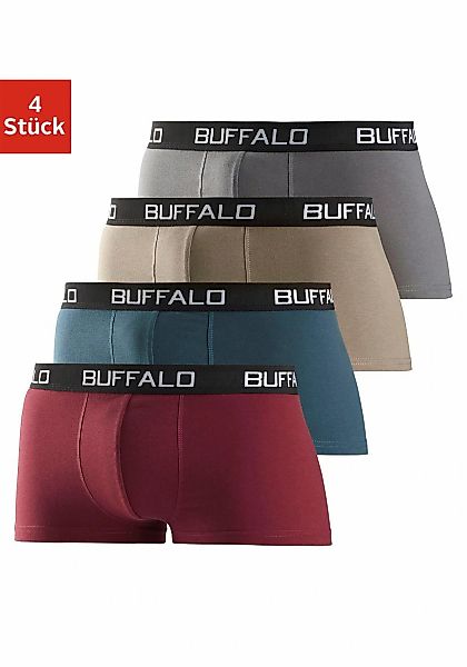 Buffalo Hipster Packung, 4 Stk. knapp sitzende Boxershorts mit Kontrastbund günstig online kaufen