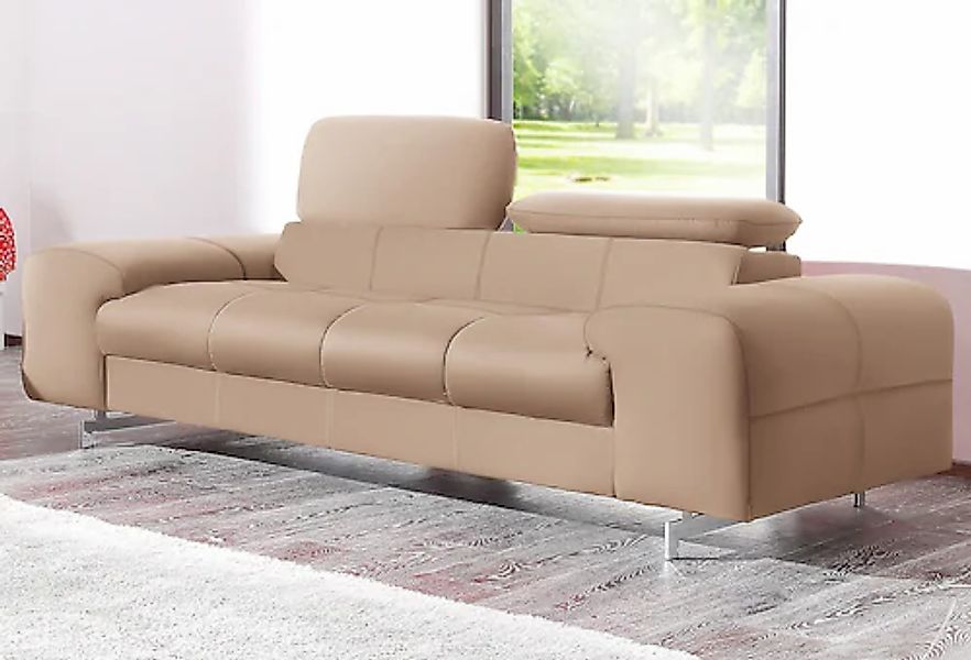 COTTA 2-Sitzer »Chef«, Big-Sofa mit Kopfteilverstellung, edle Metallkufen günstig online kaufen