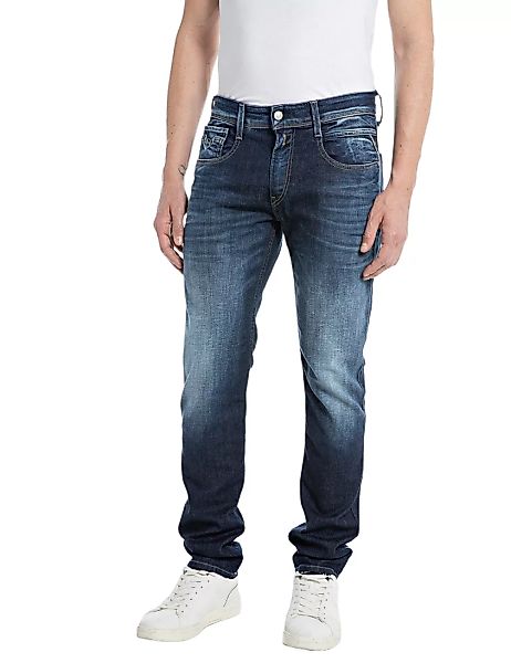 Replay Herren Jeans ANBASS - Slim Fit - Blau - Medium Blue Denim günstig online kaufen
