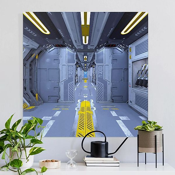 Leinwandbild Sci-Fi Raumschiff Innenraum günstig online kaufen