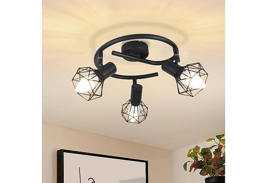 Nettlife Deckenstrahler Deckenstrahler 3 Flammig Rund Deckenspots, 350° Dre günstig online kaufen