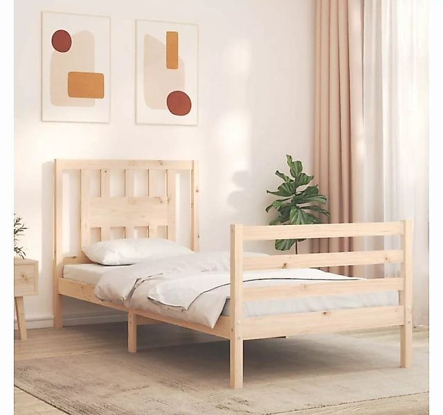 furnicato Bett Massivholzbett mit Kopfteil 100x200 cm günstig online kaufen
