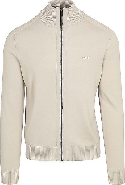 BOSS Avac Strickjacke Woolblend Greige - Größe 3XL günstig online kaufen