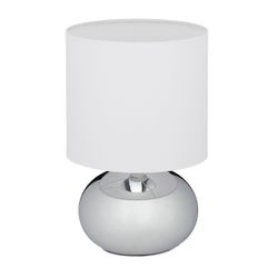 relaxdays Nachttischlampe Tischlampe Metall & Stoff, günstig online kaufen