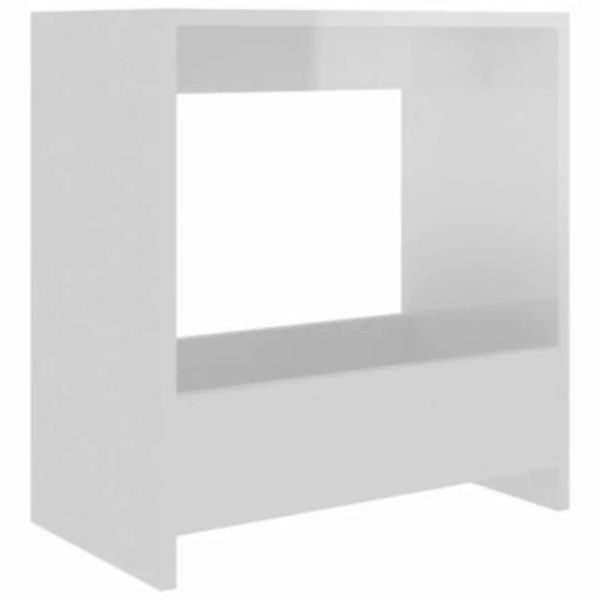 vidaXL Beistelltisch Hochglanz-Weiß 50x26x50 cm Holzwerkstoff Beistelltisch günstig online kaufen