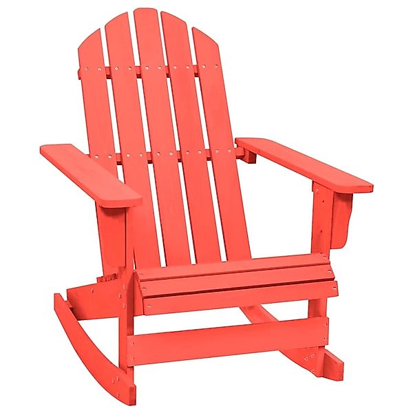 vidaXL Adirondack-Schaukelstuhl Massivholz Tanne Rot günstig online kaufen