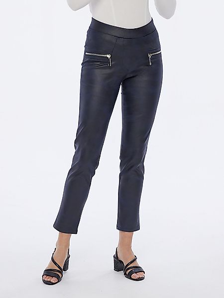 MONACO blue Lederimitathose Schlupfhose koerpernah in günstig online kaufen