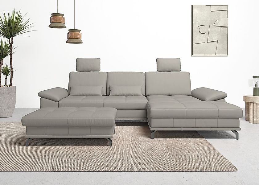 Places of Style Ecksofa Costello, mit Sitztiefenverstellung und Armlehnfunk günstig online kaufen
