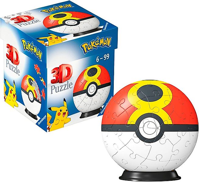 Ravensburger 3D-Puzzle Pokémon Wiederball, 54 Puzzleteile, Made in Europe günstig online kaufen