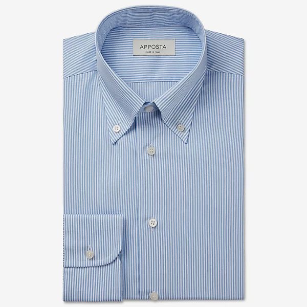 Hemd  streifen  hellblau 100% baumwolle wrinkle free twill, kragenform  but günstig online kaufen