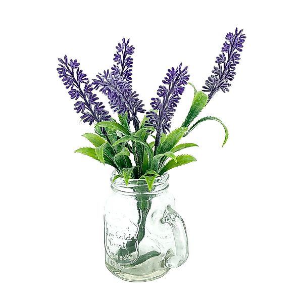 Kunstblume Kunstblume Lavendel in Glaskrug Leilani günstig online kaufen