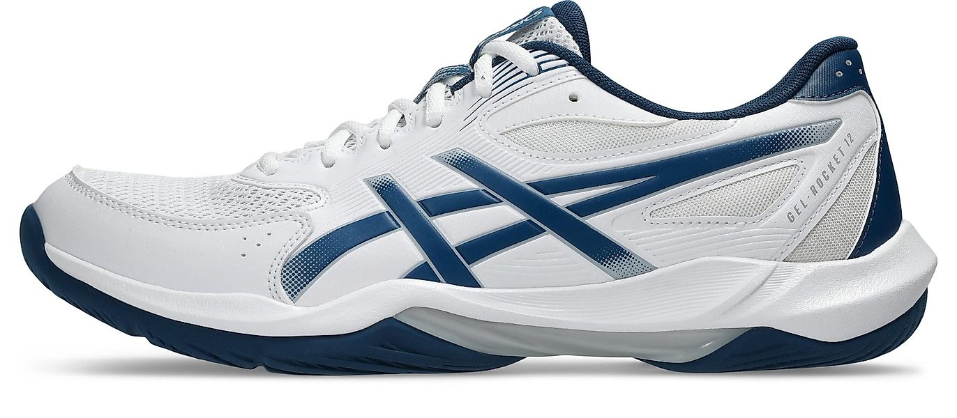 Asics GEL-ROCKET 12 WHITE/MAKO BLUE Hallenschuh günstig online kaufen